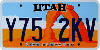 UT license plate Y752KV