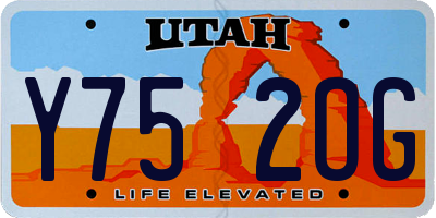 UT license plate Y752OG
