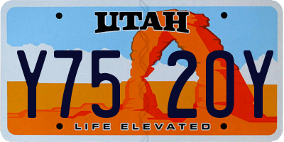 UT license plate Y752OY
