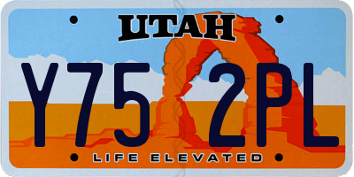 UT license plate Y752PL