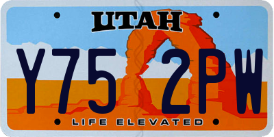 UT license plate Y752PW