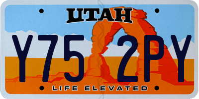 UT license plate Y752PY