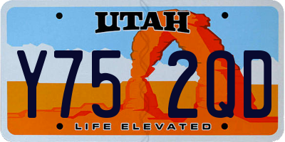 UT license plate Y752QD
