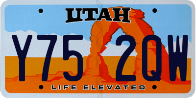 UT license plate Y752QW