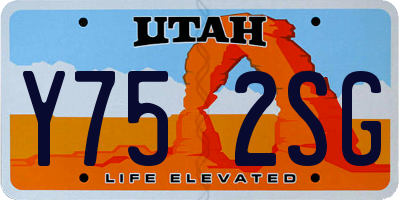 UT license plate Y752SG
