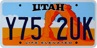 UT license plate Y752UK