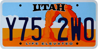 UT license plate Y752WO