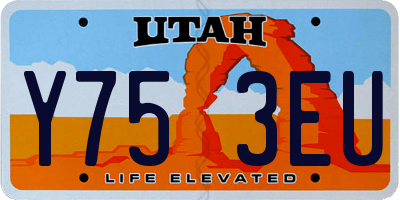 UT license plate Y753EU