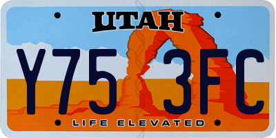 UT license plate Y753FC