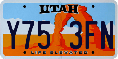 UT license plate Y753FN