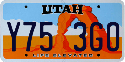 UT license plate Y753GO