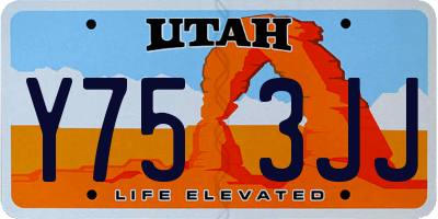 UT license plate Y753JJ