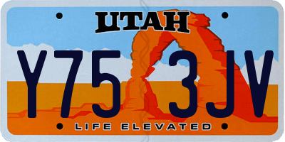UT license plate Y753JV