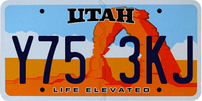 UT license plate Y753KJ