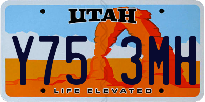 UT license plate Y753MH