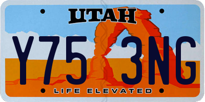 UT license plate Y753NG