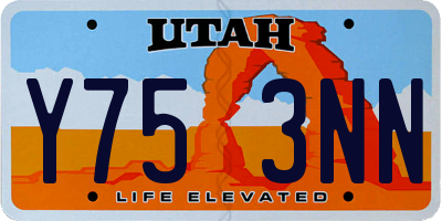 UT license plate Y753NN