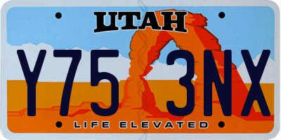 UT license plate Y753NX