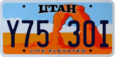 UT license plate Y753OI