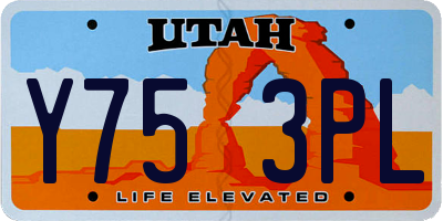 UT license plate Y753PL