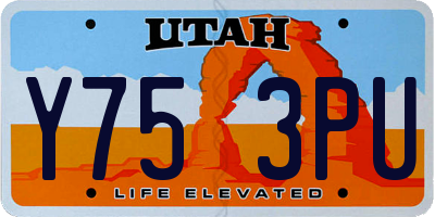 UT license plate Y753PU
