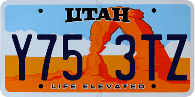 UT license plate Y753TZ