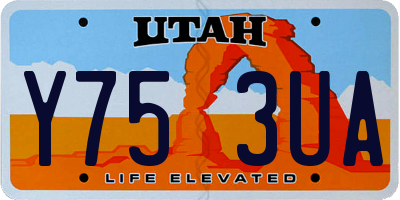 UT license plate Y753UA