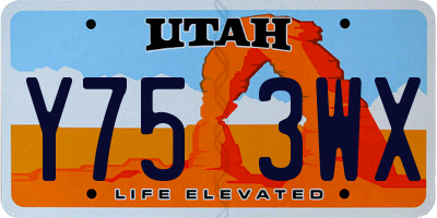 UT license plate Y753WX