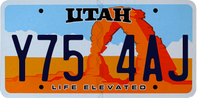 UT license plate Y754AJ