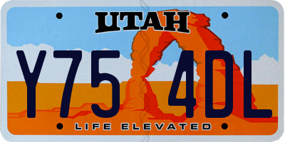 UT license plate Y754DL