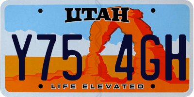 UT license plate Y754GH