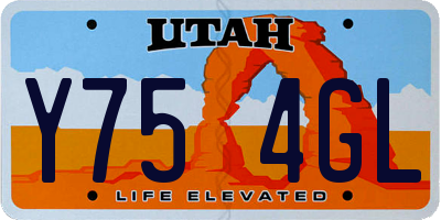 UT license plate Y754GL