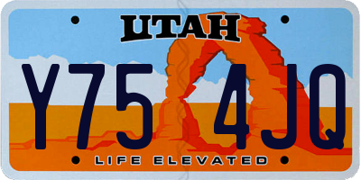 UT license plate Y754JQ