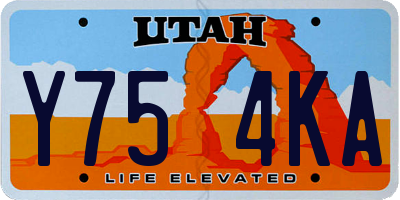 UT license plate Y754KA