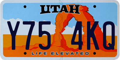 UT license plate Y754KQ