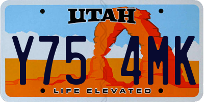 UT license plate Y754MK