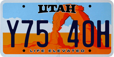 UT license plate Y754OH