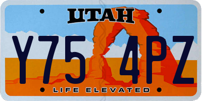 UT license plate Y754PZ