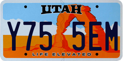 UT license plate Y755EM
