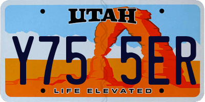 UT license plate Y755ER