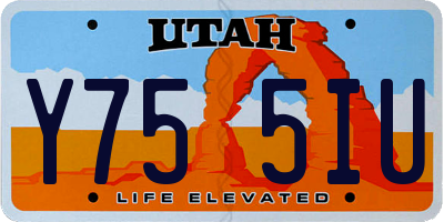 UT license plate Y755IU
