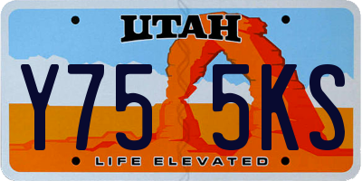 UT license plate Y755KS