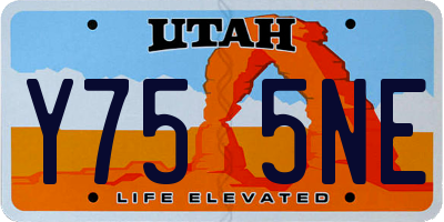 UT license plate Y755NE