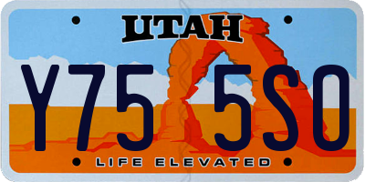UT license plate Y755SO