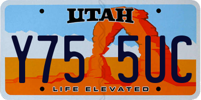 UT license plate Y755UC