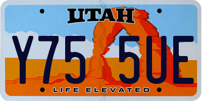 UT license plate Y755UE