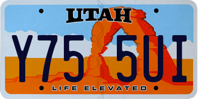 UT license plate Y755UI