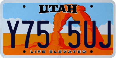 UT license plate Y755UJ