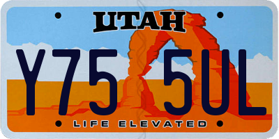 UT license plate Y755UL