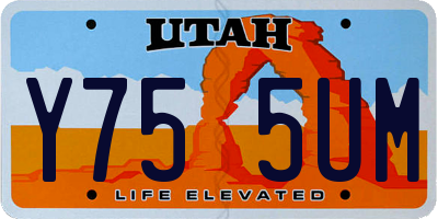 UT license plate Y755UM